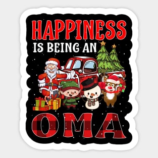 Happiness Is Being An Oma Christmas Sticker